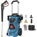 SENIX 2000 PSI Electric Pressure Washer 1.2 GPM with 4 Quick-Connect Nozzles Turbo Nozzle 25 ft Hose & 35 ft Cord Portable Power Cleaner for Cars Driveways Patios & Decks – 3-Year Warranty