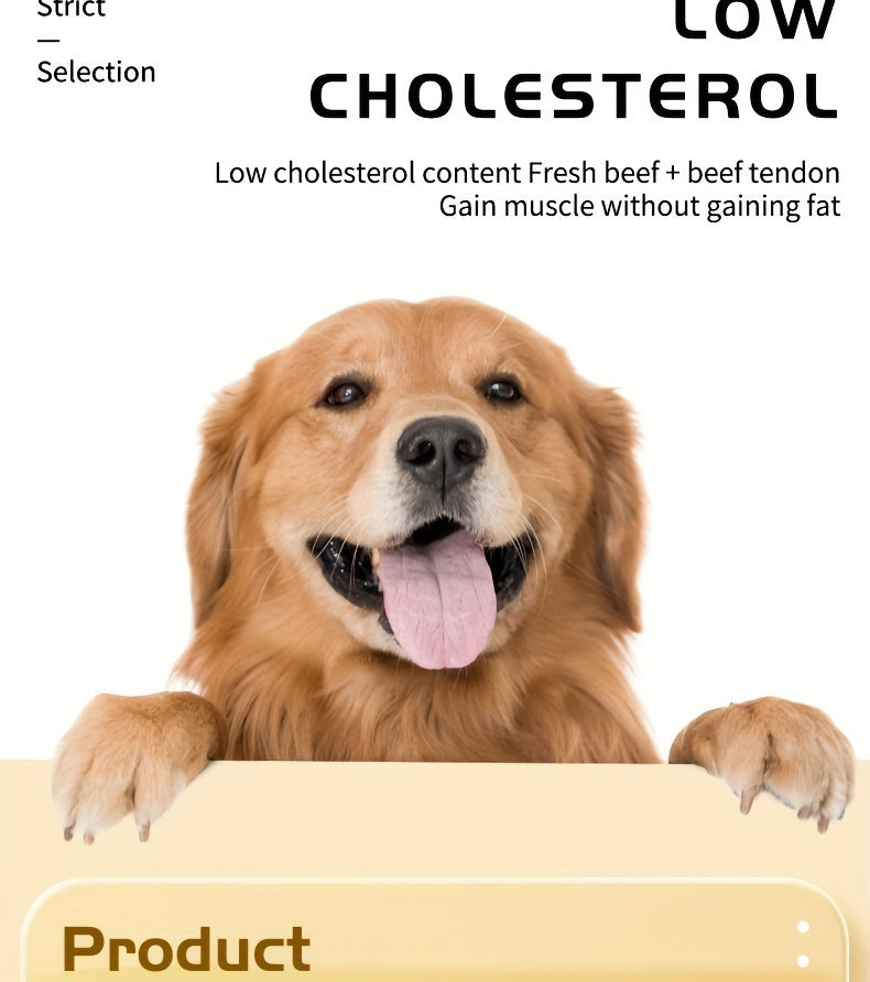 Dried Beef Tendon Dog Chews: Natural, High-Protein Jerky Treats & Chew Sticks for Training Rewards, Suitable for All Breeds, Available in 250g / 500g 2-Pack Options