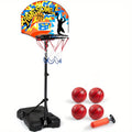SYNCFUN Kids Basketball Hoop Adjustable Height 2.8–6.2 Ft Indoor & Outdoor Portable with 4 Balls & Pump Triangular Base for Boys & Girls Age 3+