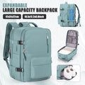 Expandable Cabin Bag & Travel Backpack - Under-Seat, Ryanair & EasyJet Approved, Budget Airline-Friendly, Shoe Compartment, Zippered - Blue, Purple Taro, Purple & Lotus Pink