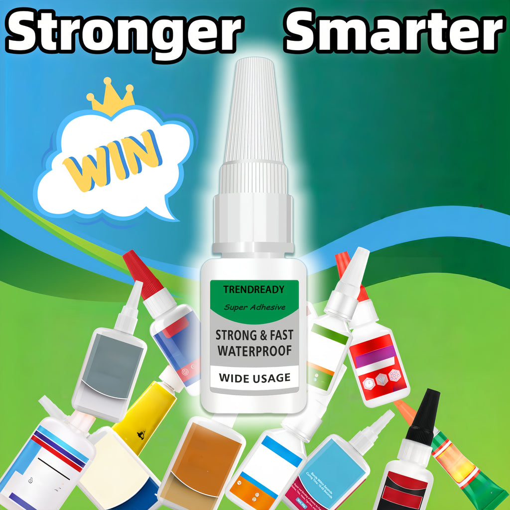 Heavy Duty Super Glue 4-Pack Waterproof Fast-Drying Clear Non-Toxic Multi-Purpose Adhesive for Shoes, Wood, Plastic, Metal, Leather, Ceramic Strong Bond Repair Glue