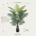 Artificial Palm Tree 4/5/6ft – UV-Resistant Faux Areca Palm with Realistic Dense Leaves & Black or White Planter Option for Living Room Patio Office Commercial Decor