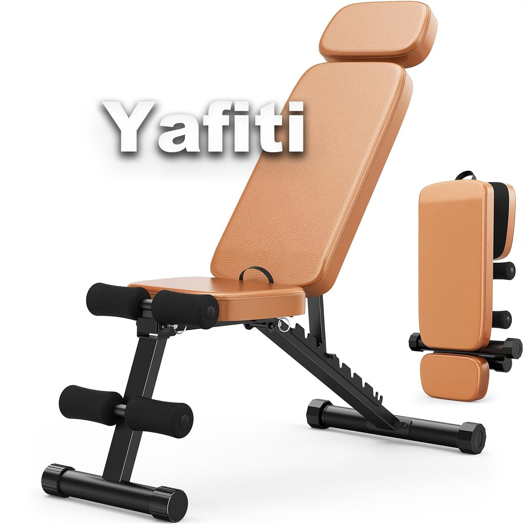 10-Position Adjustable Weight Bench, 800 Lb Capacity, Foldable Heavy-Duty Design, Full Body Strength Training, for Home Gym Workout