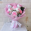 Artificial Rose Flower Arrangement – Character Design Home & Wedding Decor Photo Prop Gift for Christmas Valentine’s Day & Mother’s Day