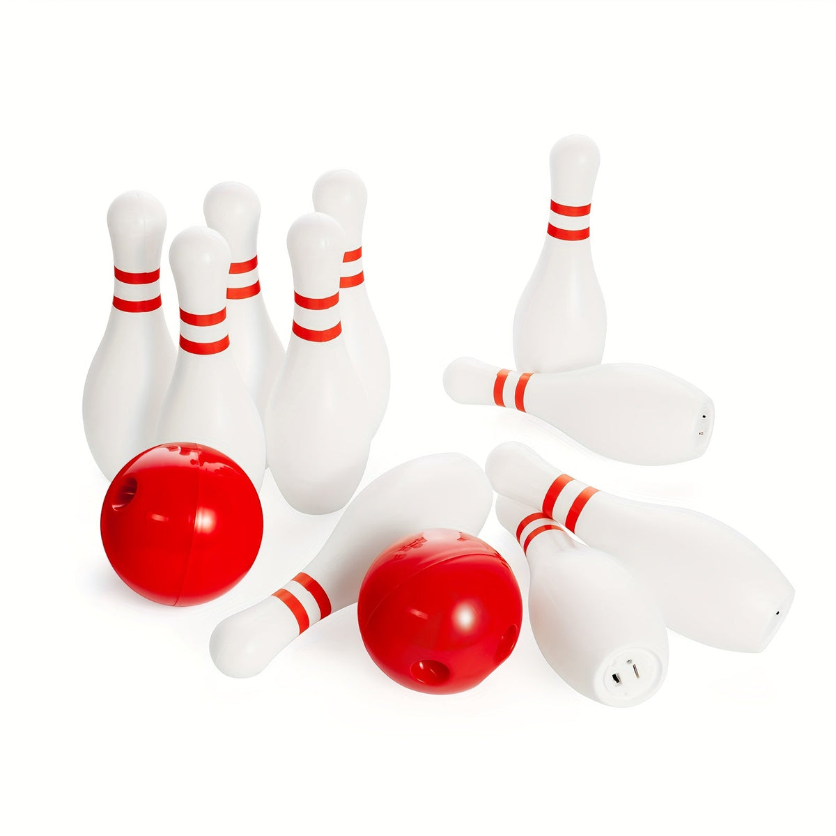 Light Up Kids Bowling Set: 10 Glow Bowling Pins & 2 Balls Indoor/Outdoor Bowling Game for Boys, Girls, and Toddlers – 7.87" Tall Pins, Fun Birthday/Holiday Gift Toy for Ages 3+