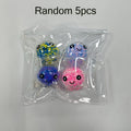 Squishy Stress Balls Octopus Shape, 3 or 5 Pack, Bead-Filled Sensory Fidget Squeeze Toys for Kids & Adults, Anxiety Relief, Colorful Transparent Party Favors, Stocking Stuffers, Halloween Christmas Gifts