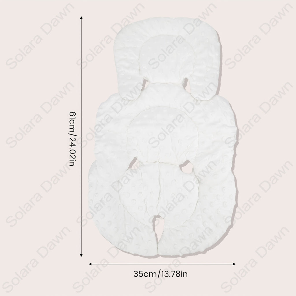 Stroller Seat Cushion with Bean Bag Filling, Soft Breathable Multi-Purpose Baby Stroller Seat Pad for Winter & All-Season Comfort, Fits Most Stroller Models, Ideal for Mother & Baby Outings, White Star