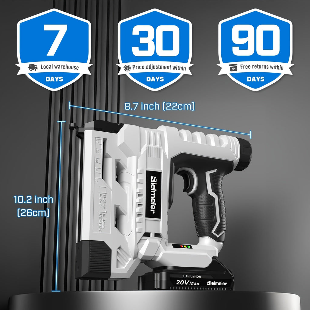 20V Cordless 2-in-1 Brad Nailer & Stapler – No Compressor Needed, Battery & Charger Included, Safety Guard, Includes 1600 Nails & 2000 Staples for Carpentry, Upholstery & DIY
