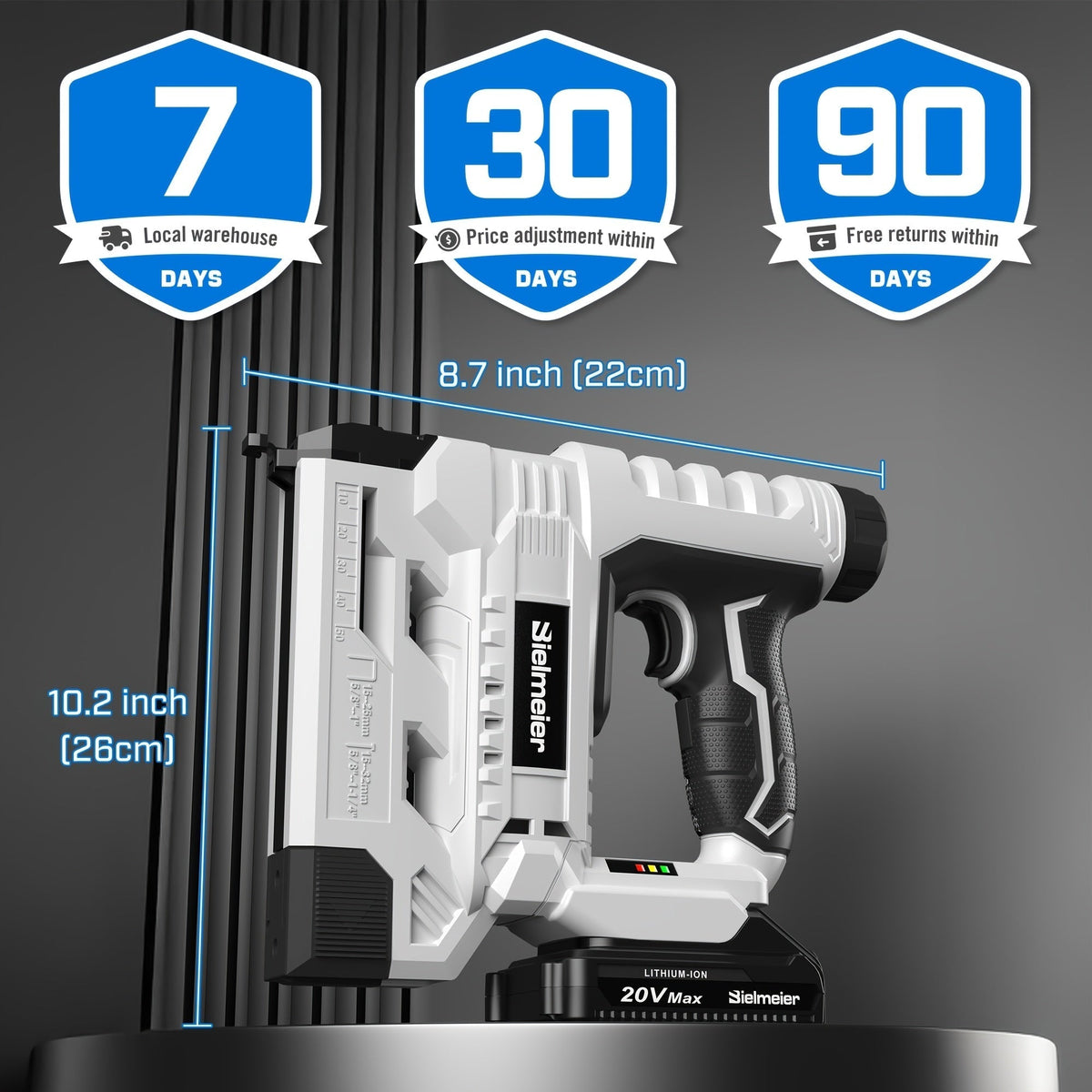 20V Cordless 2-in-1 Brad Nailer & Stapler – No Compressor Needed, Battery & Charger Included, Safety Guard, Includes 1600 Nails & 2000 Staples for Carpentry, Upholstery & DIY