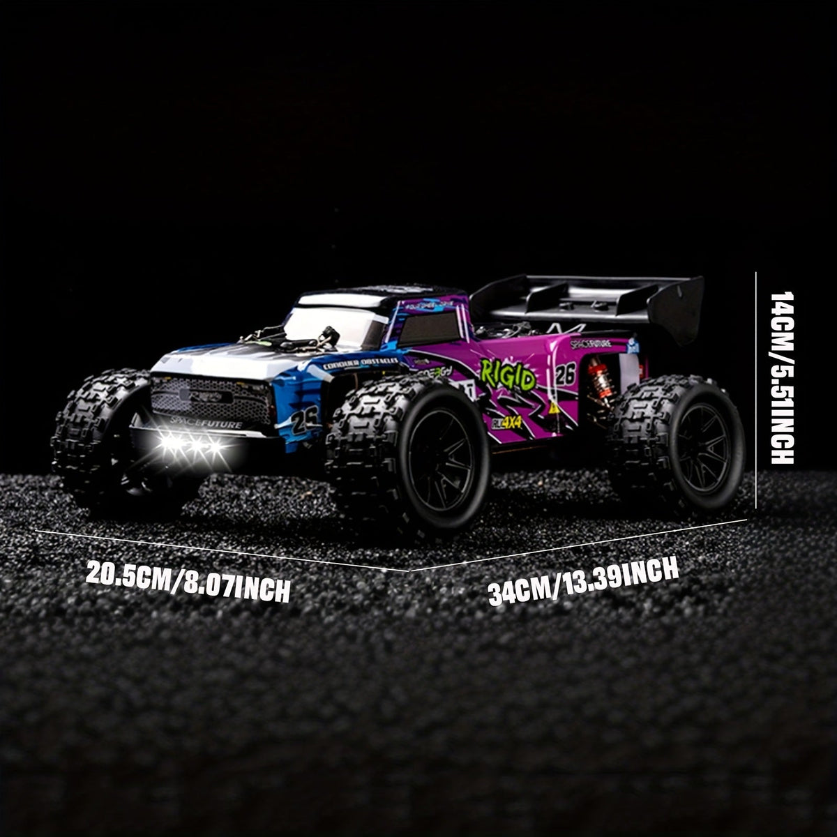 ZHUOYOU 1:12 Scale 4WD Brushless RC Car, 60KM/H High-Speed All-Terrain Off-Road Truck with Alloy Chassis, LED Lights, 2.4GHz & Dual Batteries – Fast RC Truck for Adults & Kids