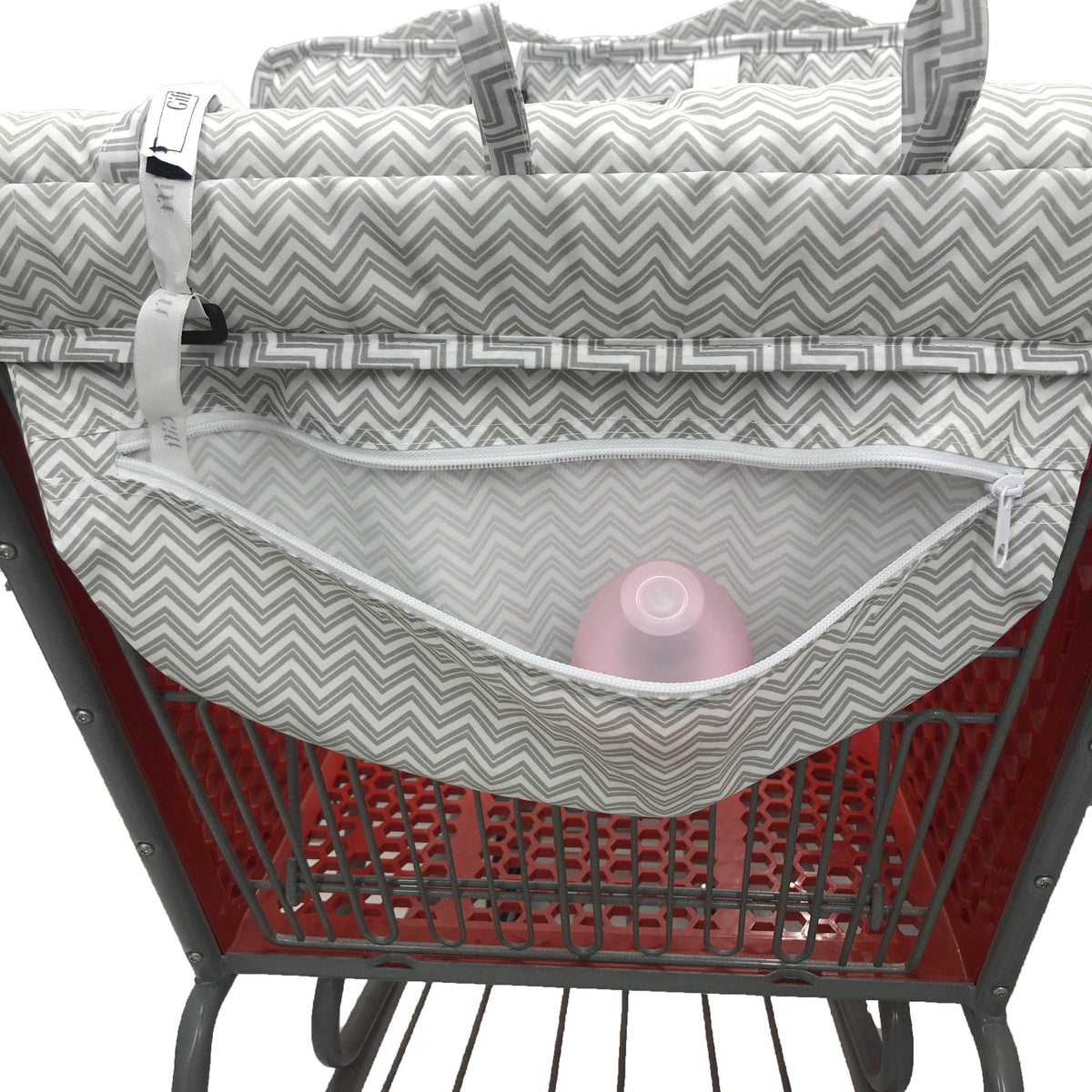 Baby Shopping Cart Cushion & High Chair Cover Protector, Soft Padded Infant Cart Cover for Supermarket Shopping Carts, High Chairs & Trolleys, Grey, Black, Blue & Yellow