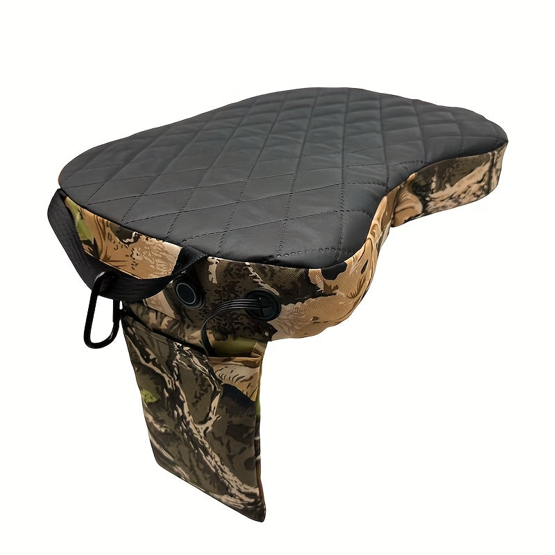 Foldable Heated Hunting Seat Cushion USB Powered Portable Warming Pad for Tree Stand, Ice Fishing, Camping, and Outdoor Use, Camouflage (Power Bank Not Included)
