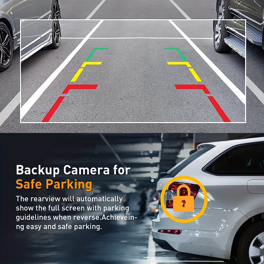 3-Channel Dash Cam Front, Rear & Inside 1080P+1080P+1440P – Free 64GB SD Card, Super Night Vision, Loop Recording, G-Sensor, Motion Detection & 24-Hour Parking Mode