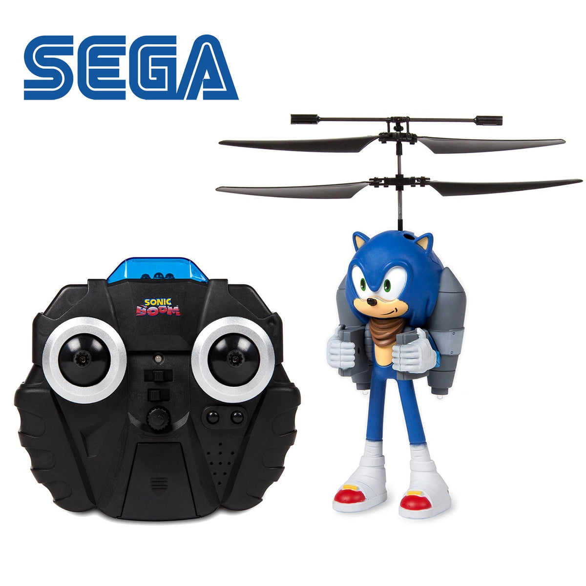 Sonic Boom Sonic 2.5 Channel IR Remote Control Jetpack Flying Figure Helicopter – RC Toy Indoor Kids Gift