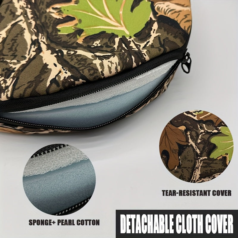 Foldable Heated Hunting Seat Cushion USB Powered Portable Warming Pad for Tree Stand, Ice Fishing, Camping, and Outdoor Use, Camouflage (Power Bank Not Included)
