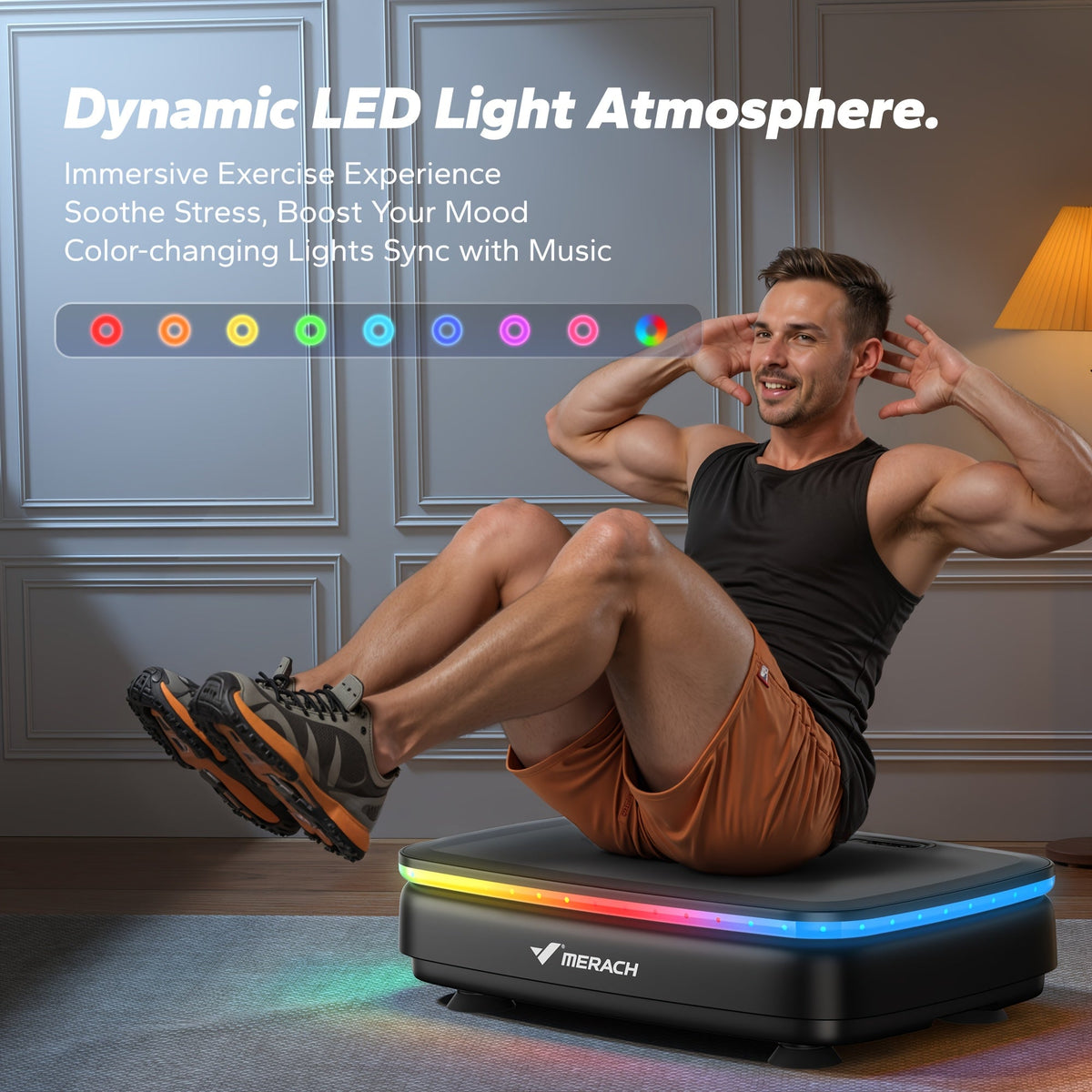 Vibration Plate Exercise Machine – Whole Body Workout Power Vibration Platform Silent Motor Speed Control for Home Gym & Weight Loss in White & Black
