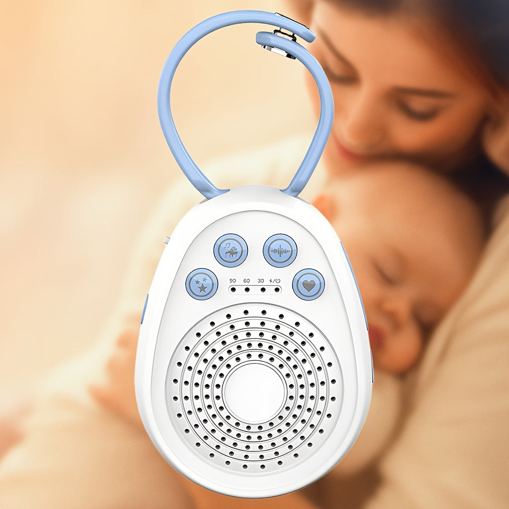 Portable White Noise Sleep Sound Machine, 20 Soothing Sounds with Timer & Memory Function, Rechargeable 1000mAh USB Baby Sound Machine for Sleep, Office & Travel, Suitable for Ages 0-6
