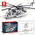 Helicopter Model Building Blocks Kit, Advanced Collectible Military Aircraft Toy for Adults and Teens 14+, ABS Bricks Assembly Set, Home Office Display, STEM Gift