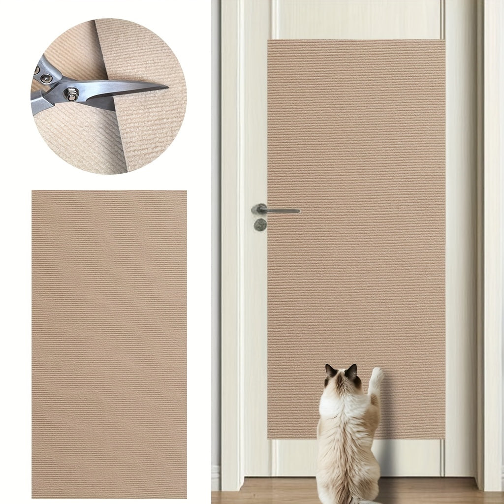 自粘式猫抓垫，适用于墙壁和家具——防抓毛毡及聚酯纤维猫爬架垫，家具保护贴，家居装饰用室内互动猫抓板