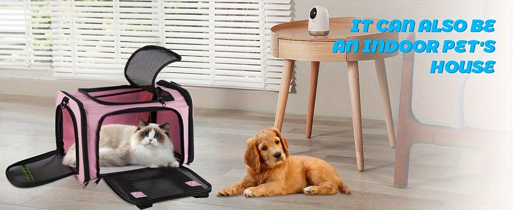 Airline Approved Soft-Sided Pet Carrier – TSA-Compliant Collapsible Travel Bag for Small Dogs, Cats & Kittens Under 15 lbs, Fits Under Airplane Seat