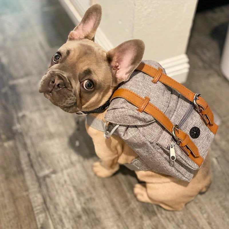 Multifunctional Pet Carrier Backpack with Safety Harness for Small to Medium Dogs - Adjustable Chest 17.72-25.59 Inches, Portable Dog Travel Bag for Daily Use, Hiking, and Outdoor Activities - Blue, Grey, Red Check