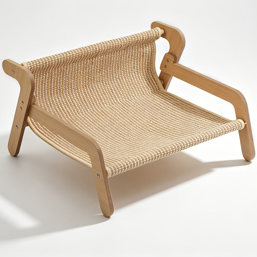 Large Sisal Cat Scratcher Bed Hammock Lounge for Indoor Cats - Cat Chair Scratching Pad, Sisal Scratch Post Cat Furniture, Multi-Function Cat Scratcher Lounge for Large Cats