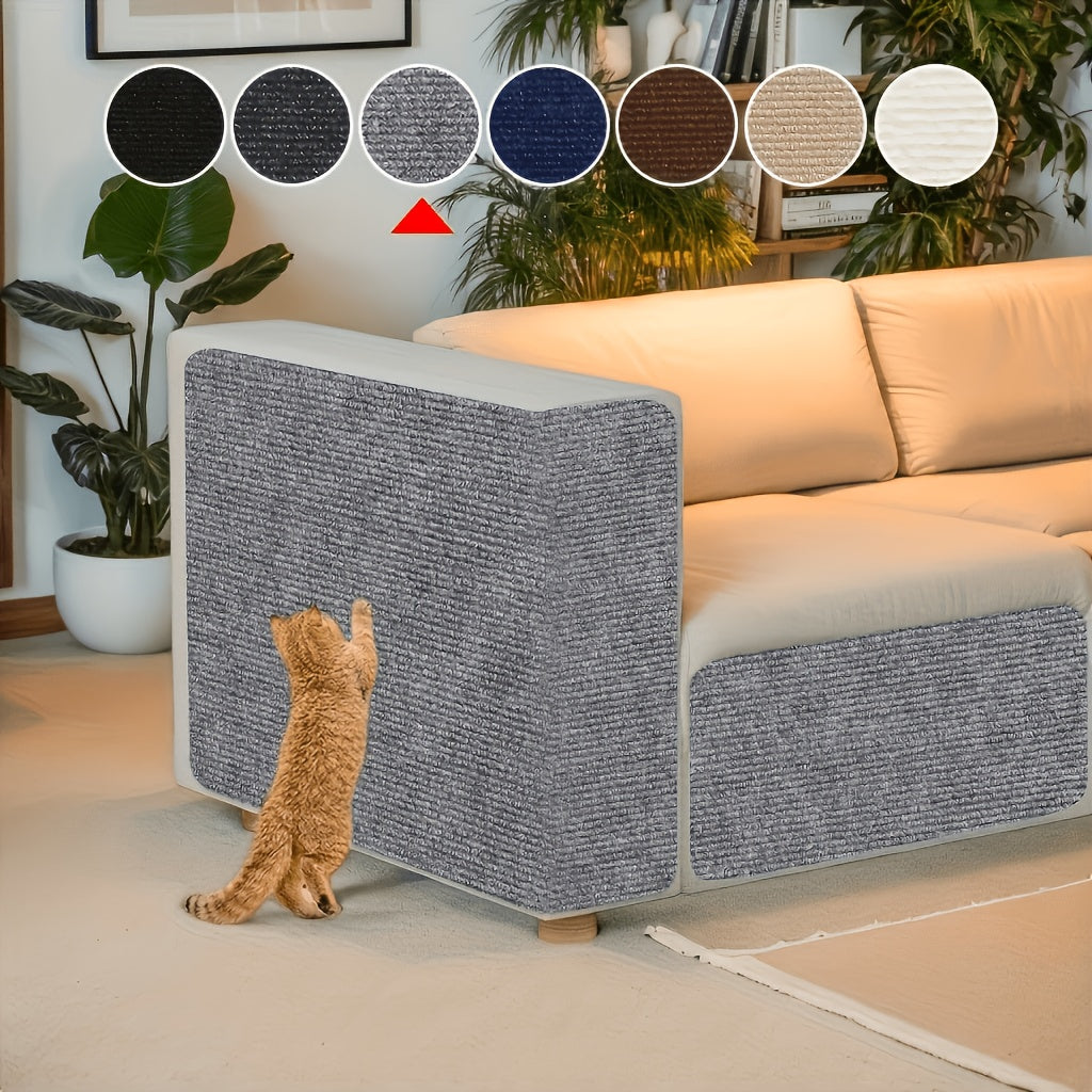 Self-Adhesive Wall-Mounted Cat Scratching Post - Removable Indoor Cat Scratcher Furniture Protector for Walls, Sofas & Chairs, Modern Sisal Scratching Board, Easy to Install, 6 Colors (15.75"x39.37")