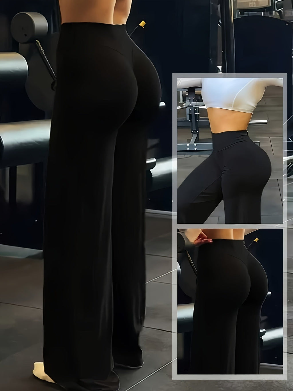 High-Waisted Wide-Leg Yoga Pants with Full Coverage and High Elasticity - Plus-Size Flare Leggings for Gym Fitness, Training, and Casual Wear, Suitable for All Seasons, S-XL