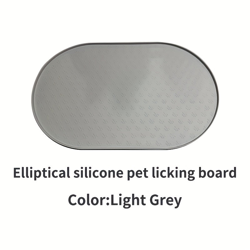 Silicone Pet Feeding Mat - Non-Slip Waterproof Oval Dog & Cat Food Mat, Easy to Clean Odorless Placemat for Pet Bowls, 6 Colors Available - Keeps Floors Clean During Mealtime
