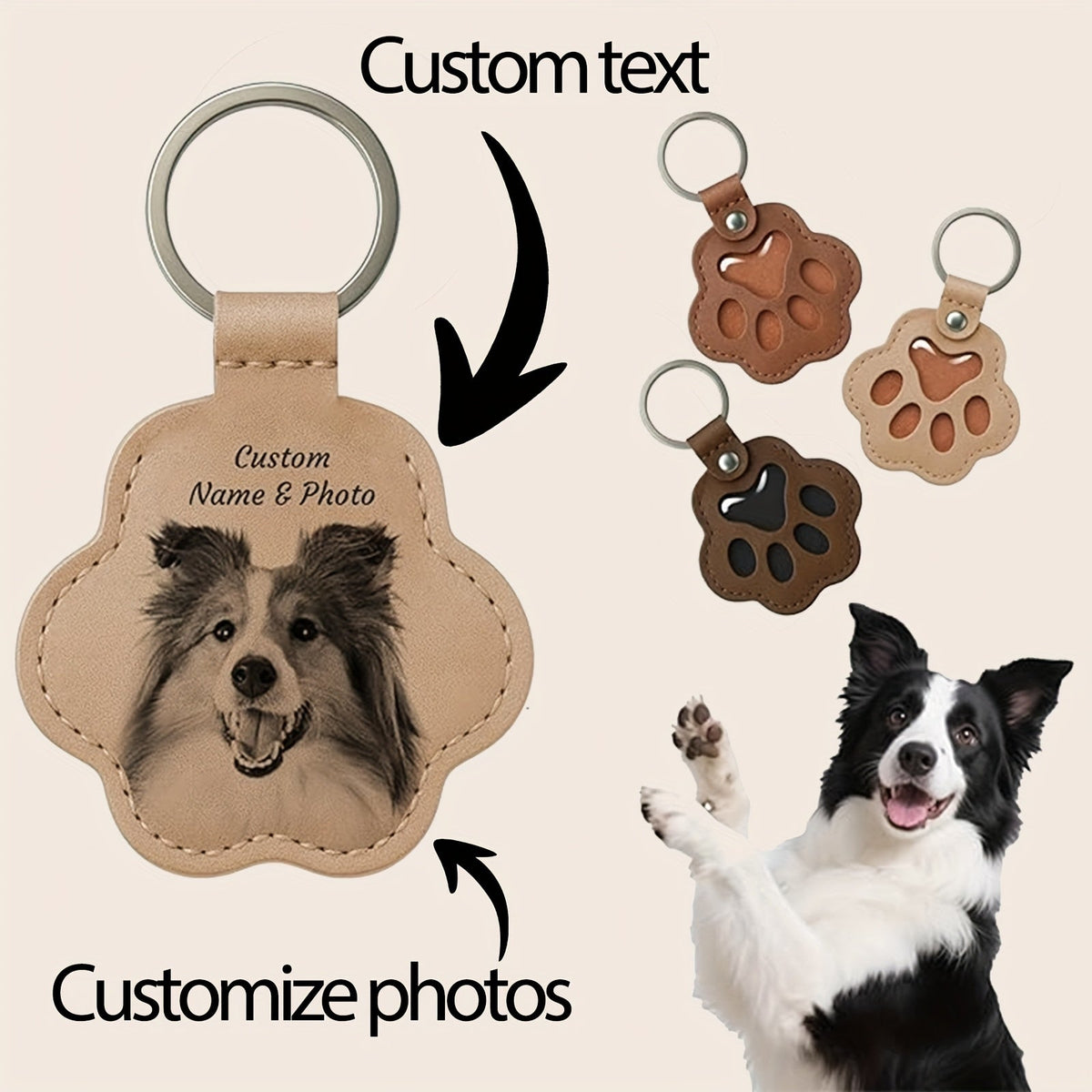 Personalized Pet Hair Keepsake Keychain - Custom Pet Portrait Hair Collection Keychain, Cute Dog & Cat Design Gift for Pet Lovers, Durable Pet Memorial for Christmas, Halloween, and Birthdays