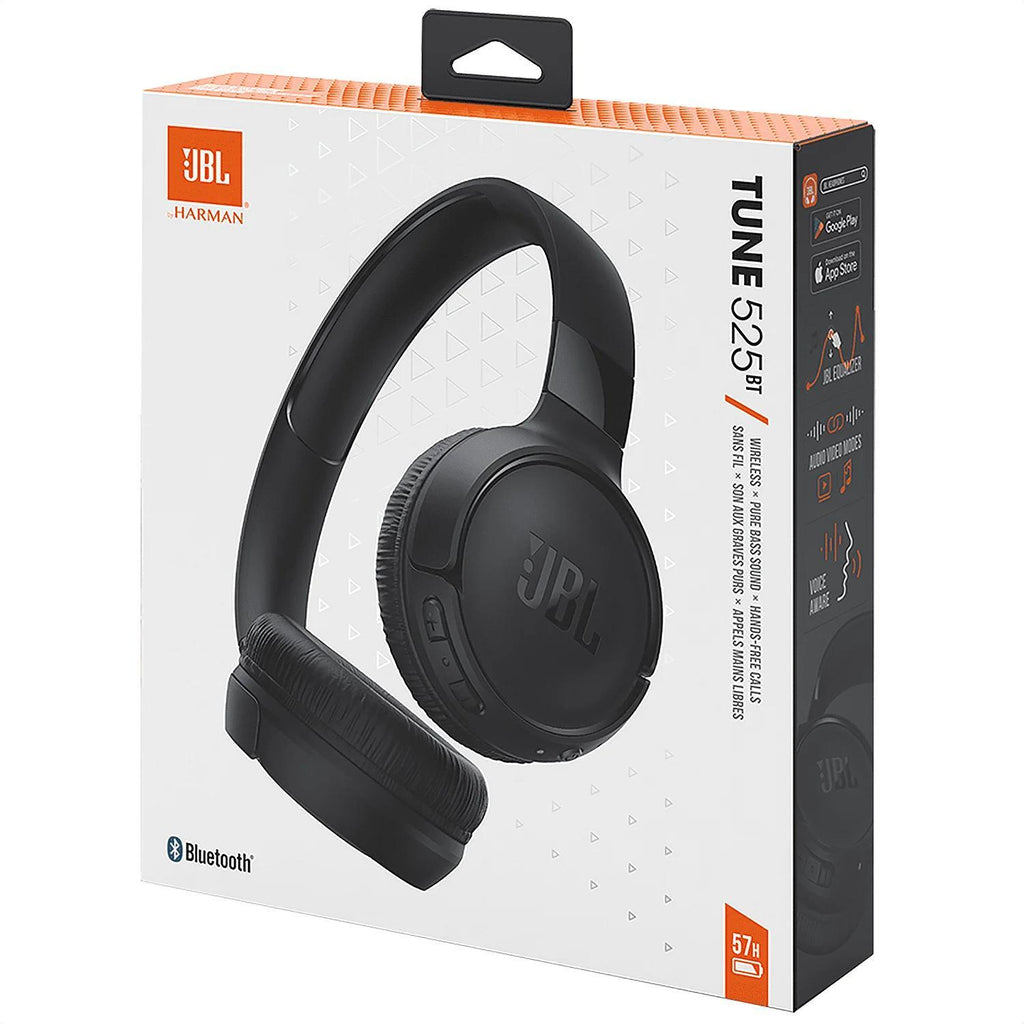 JBL Tune 525BT Wireless Bluetooth Earphones – Pure Bass Neckband In-Ear Headphones with Mic 57-Hour Battery & Speed Charge in Black
