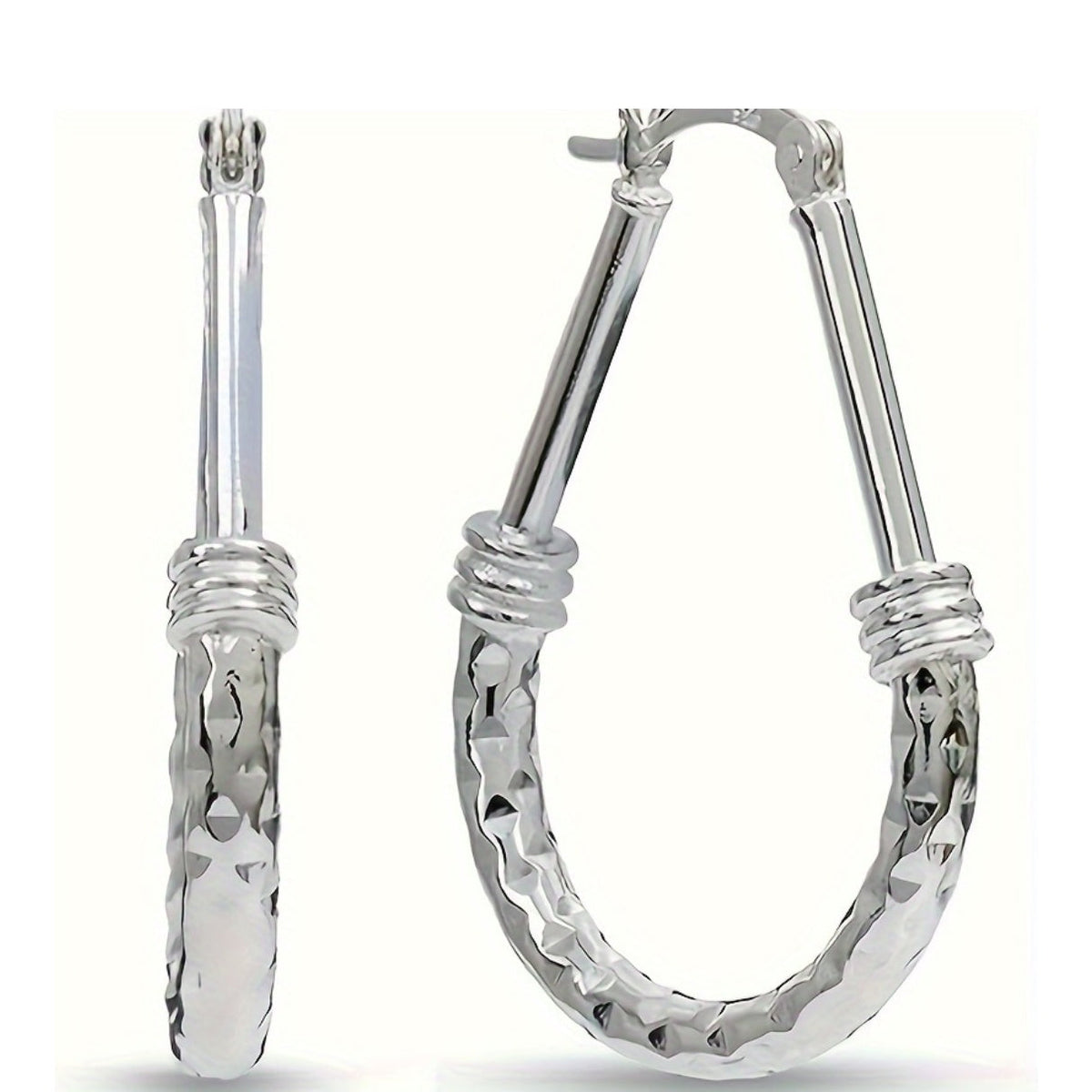 S925 Sterling Silver Hoop Earrings, Italian Classic Design, Elegant Luxury, Daily Wear, Engagement Wedding Gift for Wife/Girlfriend