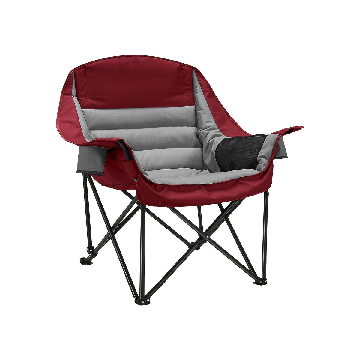 Heavy Duty Folding Camping Chair – 400 LB Capacity Portable Outdoor Chair with Cup Holder & Storage Bag for Camping Fishing Sports & Travel in Blue Green Red & Black