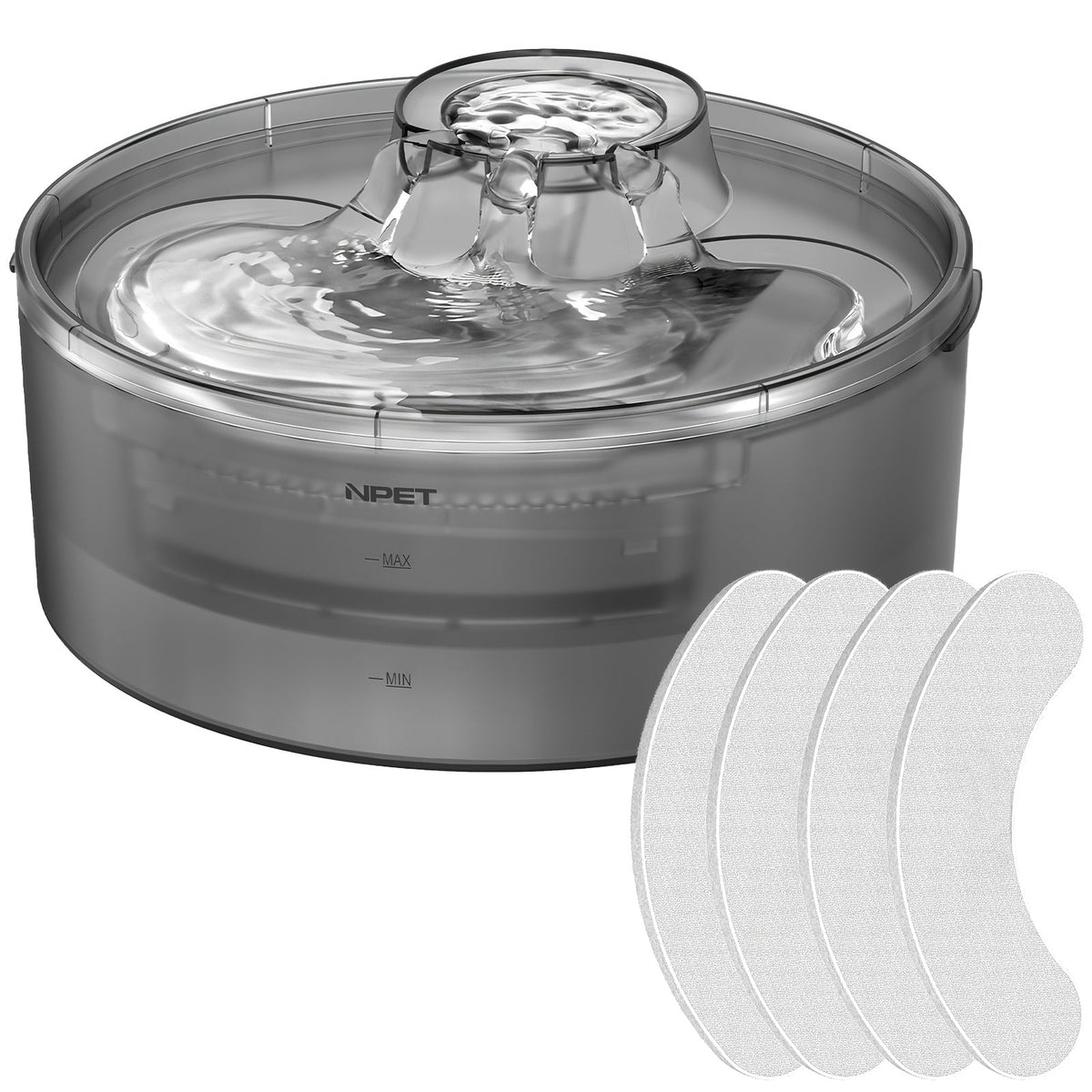 Automatic Dog Water Fountain 1.3 Gallon Large Capacity Pet Water Dispenser with Splatter Guard, Cleaning Kit, and Low Voltage USB for Dogs, Cats, and Multiple Pets