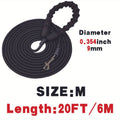 Heavy Duty Extended Dog Training Leash with Soft Sponge Handle – Long Strong Lead for Large, Medium, and Small Dogs, Outdoor Running, Beach, Grass, Sports, Anti-Slip Comfortable Grip Dog Lead