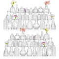 54 Pcs Glass Bud Vases Bulk Small Flower Vases for Centerpieces Rustic Wedding Home Table Decor & Aromatherapy Bottles Halloween & Christmas – Transparent