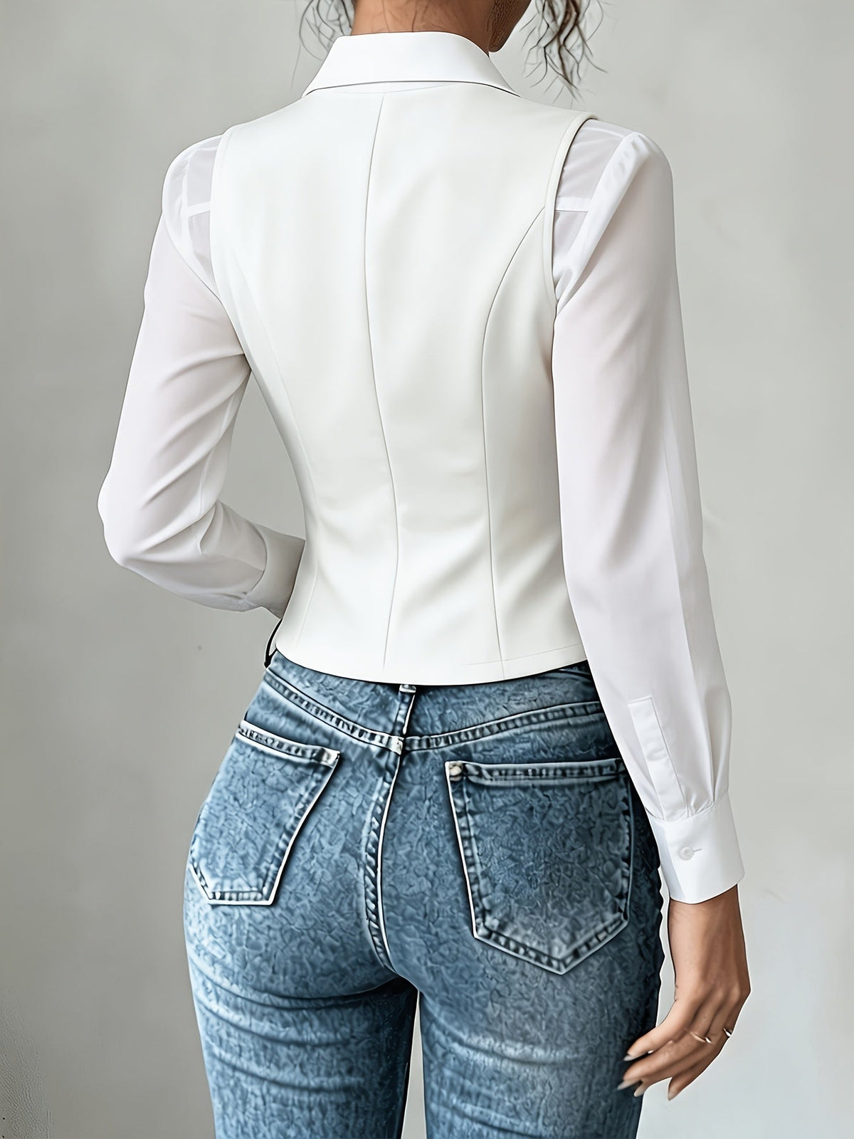 Women's Sleeveless Solid Color Elegant Commuter Tank Top, Casual Loose Fit Versatile Sleeveless Shirt for Work & Everyday Wear
