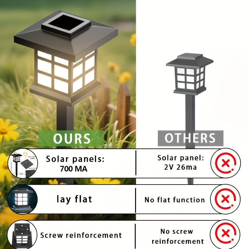 Solar Outdoor Garden Lights 6/12/24 Pack IP44 Waterproof | Warm White & Colorful LED Landscape Pathway Lights for Yard, Courtyard, Patio, Holiday Decoration – Auto On/Off