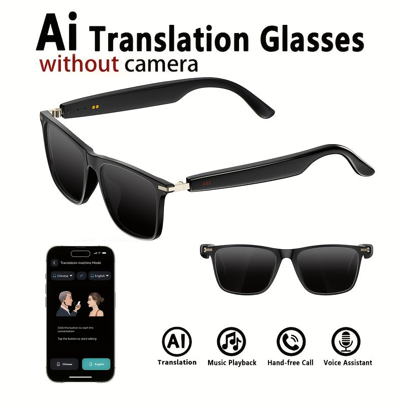 AI Smart Glasses with Camera or Audio – Real-Time Translation in 110+ Languages, HD Video Recording, AI Voice Control, Hi-Fi Music & Calling, Photochromic Lenses, Sports & Skiing Outdoor Wearable Tech