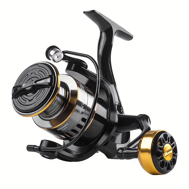 Spinning Fishing Reel HE1000-7000 – 5.2:1 Gear Ratio 22LB Max Drag Metal Body Left/Right Interchangeable Handle Smooth & Sensitive for Freshwater and Saltwater Bass, Trout, and Carp Fishing
