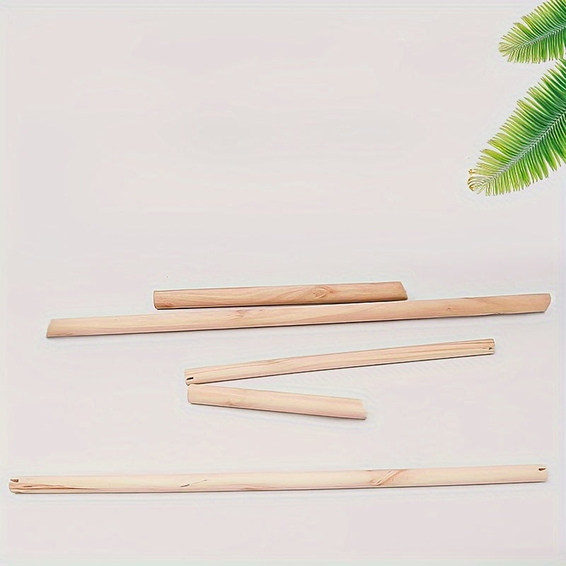Natural Wood Parrot Perch for Bird Cage - Solid Wood Standing Pole with Slotted Ends for Chewing & Nail Trimming - Bird Cage Accessory for Parrots, Cockatiels, Conures, Budgies, and Lovebirds 35.5cm