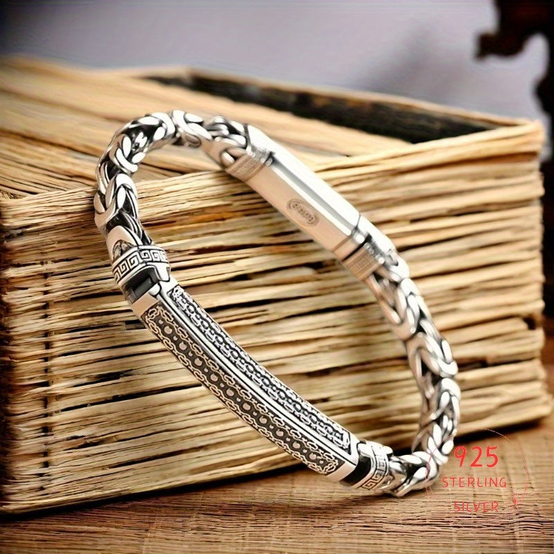 S925 Sterling Silver Modern Light Luxury Bracelet for Women – Minimalist Elegant Hypoallergenic Silver Chain Bracelet for Daily Wear, Celebrations, Valentine's Day, and Anniversary Gift