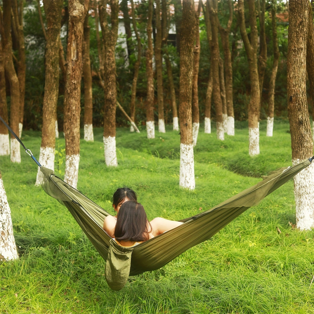 3-in-1 Double Camping Hammock with Mosquito Net and Sun Shade – Lightweight, Portable, and Durable; Ideal for Camping, Hiking, Backpacking, Picnicking, and Parks; 7 Color Options