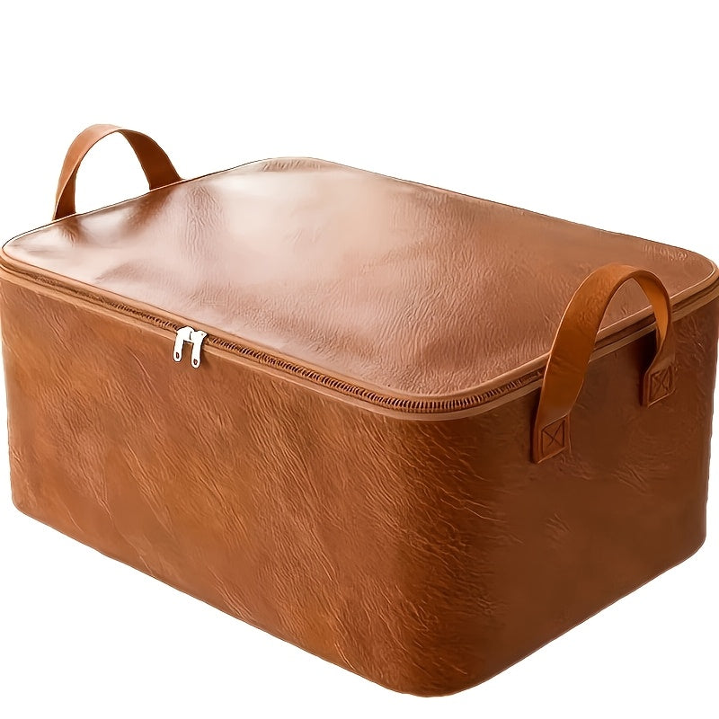 Travel Storage Bag Large Capacity Oil Waxed Packing Organizer Moisture-Proof Wear-Resistant Reinforced Handles for Clothes Quilts Blankets