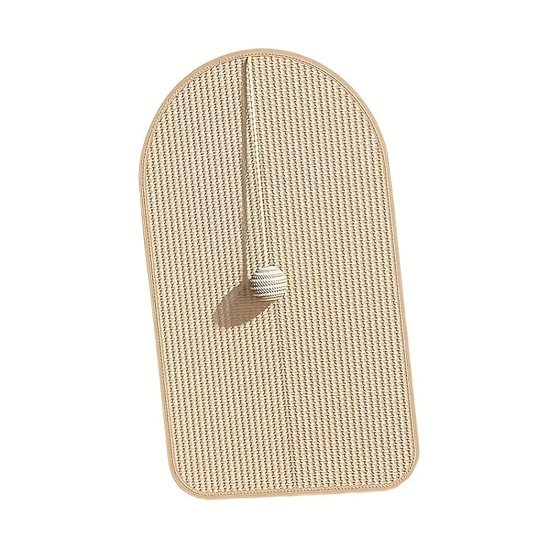 Sisal Cat Scratching Pad Durable Sofa-Safe Scratch Board with Interactive Toy for Cats – Natural Sisal Cat Scratch Mat for Indoor Cats to Protect Furniture, Couch, and Carpet