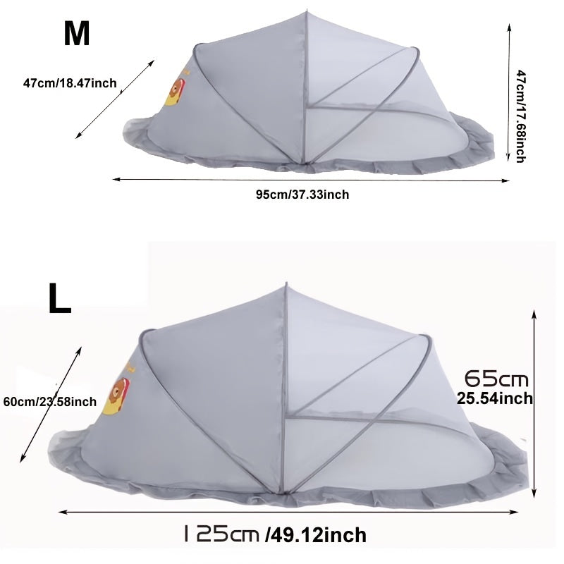 Foldable Mosquito Net Canopy for Baby Crib, Newborn & Infant Crib Mosquito Net with Insect & Bug Protection, Portable Pop-Up Baby Bed Net Canopy, 38.58 x 21.65 x 23.62 Inch