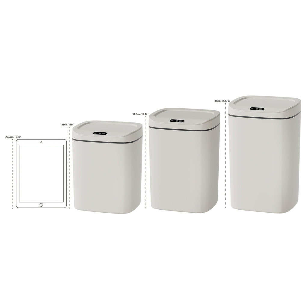 Smart Motion Sensor Trash Can - Hands-Free Touchless Lid, Odor-Sealing, Compact & Easy to Clean - 12L, 16L & 3.7 Gal - For Office, Bathroom & Small Spaces