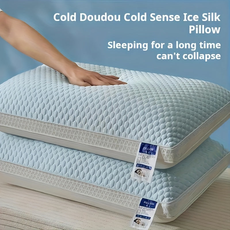 Cooling Bed Pillows Set of 2 | Soft Hotel-Grade Sleep Pillow | Neck Support for Side, Back, and Stomach Sleepers | Cozy Breathable Pillow for Home, Bedroom, and Dorm | Blue, Pink, Gray, Indigo