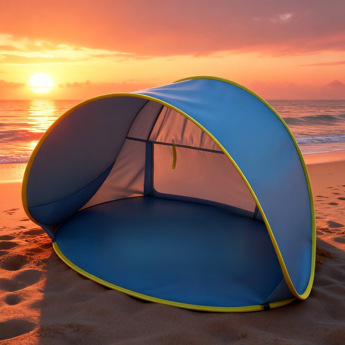 Portable Pop-Up Beach Sun Shade Tent – Quick Setup UV Protection Sun Shelter, Lightweight (Under 50g/m²) for Beach, Hiking, Camping, Family Outdoor Travel, Sun Umbrella Canopy