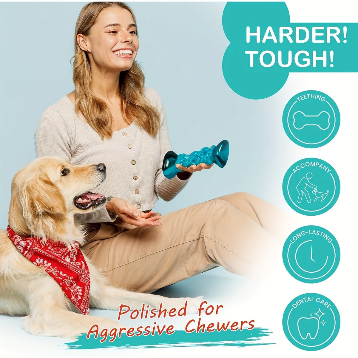 Durable Nylon Dog Chew Toy, Anxiety Relief and Boredom Buster, Indestructible Pet Toy for Small, Medium, and Large Dogs, Aggressive Chewers, Standard and Large Sizes, Keeps Dogs Busy and Relieves Stress